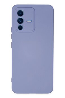 CepteToptan Vivo V23 5G Kılıf Nano içi Kadife Silikon - Lila - DROPX8973-1180