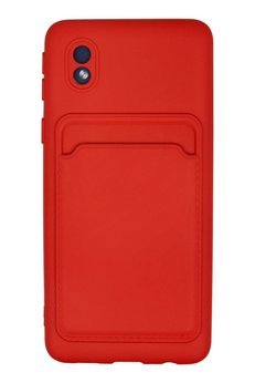 CepteToptan Samsung Galaxy A01 Core Kılıf Kelvin Kartvizitli Silikon - Kırmızı - DROPX1051-9455