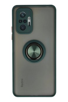 CepteToptan Xiaomi Redmi Note 10 Pro Kılıf Montreal Yüzüklü Silikon Kapak - Yeşil - DROPX4591-2485