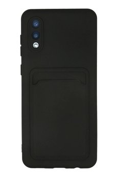 CepteToptan Samsung Galaxy A02 Kılıf Kelvin Kartvizitli Silikon - Siyah - DROPX6701-7642