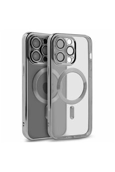 CepteToptan iPhone 15 Pro Kılıf Kross Magneticsafe Kapak - Gümüş - DROPX4265-5427