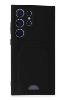 CepteToptan Samsung Galaxy S24 Ultra Kılıf Kelvin Kartvizitli Silikon - Siyah - DROPX9930-5009