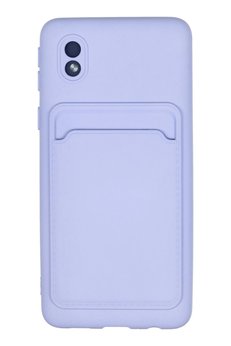 CepteToptan Samsung Galaxy A01 Core Kılıf Kelvin Kartvizitli Silikon - Lila - DROPX8609-7790