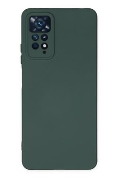 CepteToptan Xiaomi Redmi Note 11 Pro Kılıf Nano içi Kadife Silikon - Koyu Yeşil - DROPX6024-3374