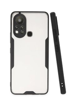 CepteToptan İnfinix Hot 11s Kılıf Platin Silikon - Siyah - DROPX3698-3682