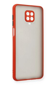 CepteToptan Xiaomi Redmi Note 9 Pro Kılıf Montreal Silikon Kapak - Kırmızı - DROPX8901-6521