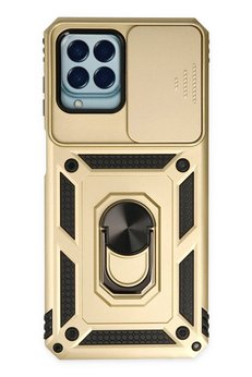 CepteToptan Samsung Galaxy M33 Kılıf Pars Lens Yüzüklü Silikon - Gold - DROPX6863-9128