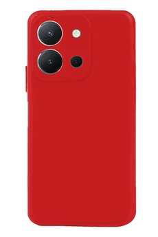 CepteToptan Vivo Y36 Kılıf Nano içi Kadife Silikon - Kırmızı - DROPX5743-2573