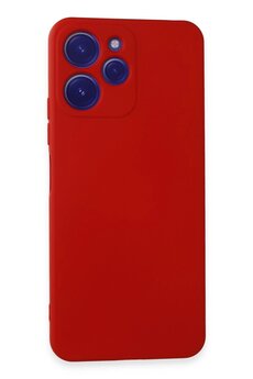 CepteToptan Xiaomi Redmi 12 Kılıf Nano içi Kadife Silikon - Kırmızı - DROPX7762-9932