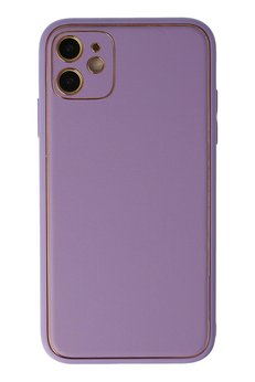 CepteToptan iPhone 12 Kılıf Coco Deri Silikon Kapak - Lila - DROPX6931-9031