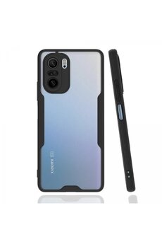 CepteToptan Xiaomi Poco F3 Kılıf Platin Silikon - Siyah - DROPX4735-4703