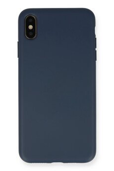 CepteToptan iPhone XS Max Kılıf Nano içi Kadife Silikon - Lacivert - DROPX3161-5141