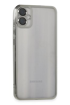 CepteToptan Samsung Galaxy A05 Kılıf Lensli Silikon - Gümüş - DROPX9758-3283