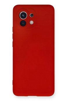 CepteToptan Xiaomi Mi 11 Kılıf Nano içi Kadife Silikon - Kırmızı - DROPX5068-4822