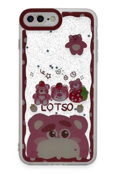 CepteToptan iPhone 7 Plus Kılıf Sweet Desenli Silikon Kapak - Pembe - DROPX2019-2544