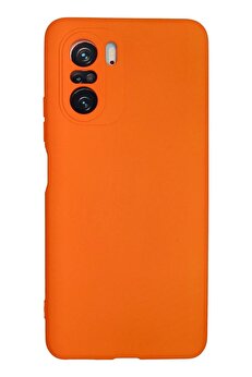 CepteToptan Xiaomi Poco F3 Kılıf Nano içi Kadife Silikon - Turuncu - DROPX4298-6590