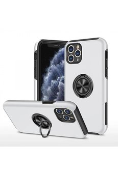 CepteToptan iPhone 11 Pro Max Kılıf Elit Yüzüklü Kapak - Gümüş - DROPX6214-4179