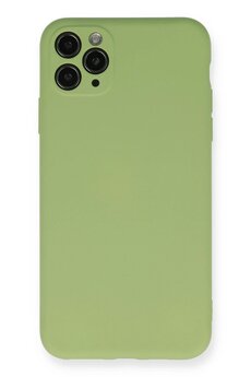 CepteToptan iPhone 11 Pro Max Kılıf Nano içi Kadife Silikon- Yeşil - DROPX6932-6596