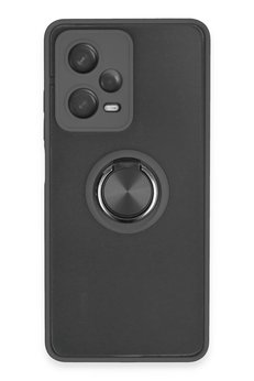 CepteToptan Xiaomi Redmi Note 12 5G Kılıf Montreal Yüzüklü Silikon Kapak - Siyah - DROPX7934-4961
