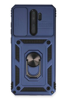 CepteToptan Xiaomi Redmi Note 8 Pro Kılıf Pars Lens Yüzüklü Silikon - Lacivert - DROPX5041-2801
