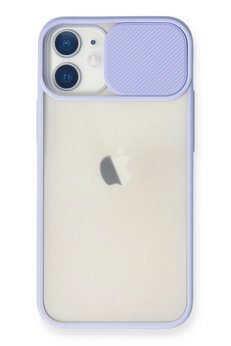 CepteToptan iPhone 11 Kılıf Palm Buzlu Kamera Sürgülü Silikon - Lila - DROPX5642-1681