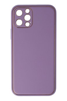 CepteToptan iPhone 12 Pro Kılıf Coco Deri Silikon Kapak - Lila - DROPX6302-4470