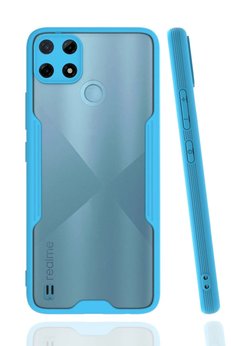 CepteToptan Realme C25Y Kılıf Platin Silikon - Mavi - DROPX2566-9109