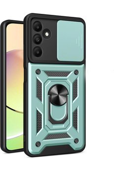 CepteToptan Samsung Galaxy M15 Kılıf Pars Lens Yüzüklü Silikon - Yeşil - DROPX3701-9381