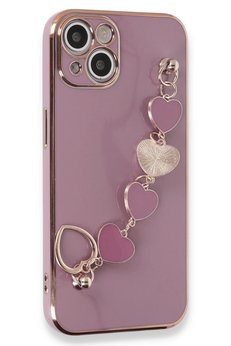CepteToptan iPhone 14 Plus Kılıf Esila Silikon - Mor - DROPX9127-3013