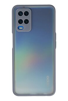 CepteToptan Oppo A54 4G Kılıf Montreal Silikon Kapak - Gri - DROPX7174-9029