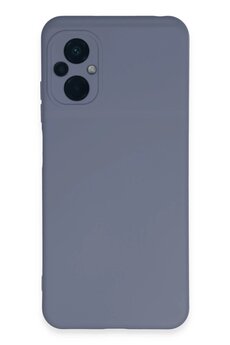 CepteToptan Xiaomi Poco M5 Kılıf Nano içi Kadife Silikon - Gri - DROPX9952-2205