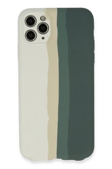 CepteToptan iPhone 11 Pro Kılıf Ebruli Lansman Silikon - Beyaz-Gri - DROPX4701-4460