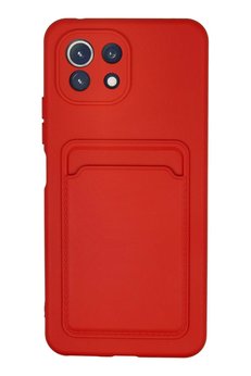 CepteToptan Xiaomi Mİ 11 Lite Kılıf Kelvin Kartvizitli Silikon - Kırmızı - DROPX8917-8540
