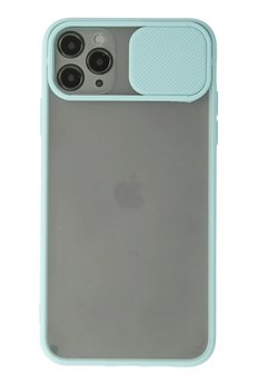 CepteToptan iPhone 11 Pro Kılıf Palm Buzlu Kamera Sürgülü Silikon - Turkuaz - DROPX1987-5493