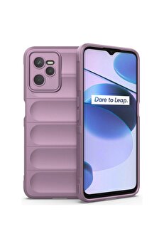 CepteToptan Realme C35 Kılıf Optimum Silikon - Mor - DROPX6924-7399