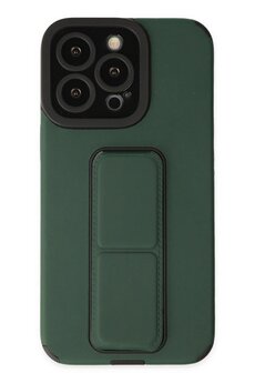 CepteToptan iPhone 13 Pro Kılıf Mega Standlı Silikon - Yeşil - DROPX2436-8013