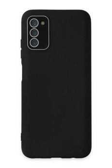CepteToptan Samsung Galaxy A03S Kılıf Lansman Glass Kapak - Siyah - DROPX4512-1270
