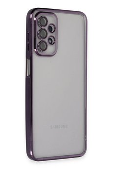 CepteToptan Samsung Galaxy A23 4G Kılıf Lensli Silikon - Mor - DROPX6952-5090