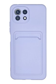 CepteToptan Xiaomi Mi 11 Kılıf Kelvin Kartvizitli Silikon - Lila - DROPX4696-2642