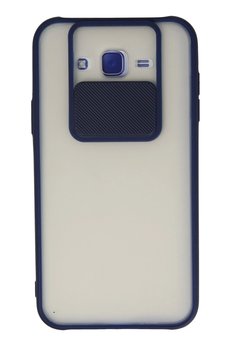 CepteToptan Samsung Galaxy J7 Kılıf Palm Buzlu Kamera Sürgülü Silikon - Lacivert - DROPX8096-7496
