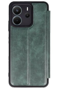 CepteToptan Xiaomi Redmi Note 14 4G Kılıf Flip Cover - Koyu Yeşil - DROPX6519-6453