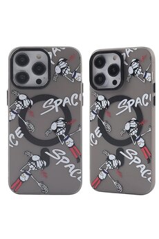 CepteToptan iPhone 14 Pro Max Kılıf Apollo Magneticsafe Desenli Kapak - Apollo Siyah - 3 - DROPX2085-6200