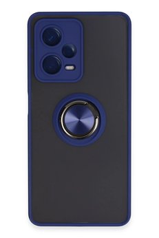 CepteToptan Xiaomi Redmi Note 12 5G Kılıf Montreal Yüzüklü Silikon Kapak - Lacivert - DROPX9834-1922