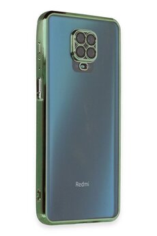CepteToptan Xiaomi Redmi Note 9 Pro Kılıf Lensli Silikon - Yeşil - DROPX9598-3686