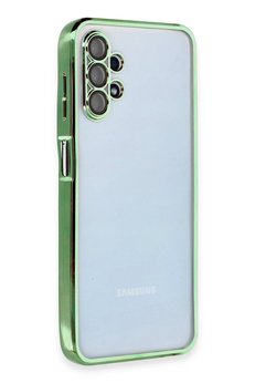 CepteToptan Samsung Galaxy A13 4G Kılıf Lensli Silikon - Yeşil - DROPX7699-5410
