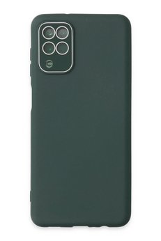 CepteToptan Samsung Galaxy A22 Kılıf Lansman Glass Kapak - Koyu Yeşil - DROPX3375-7623