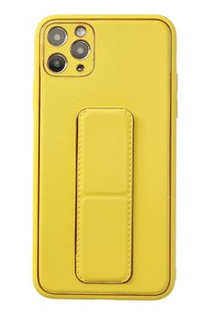 CepteToptan iPhone 11 Pro Max Kılıf Coco Deri Standlı Kapak - Sarı - DROPX7547-7859