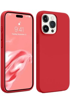 CepteToptan iPhone 15 Pro Kılıf First Silikon - Kırmızı - DROPX2615-9192