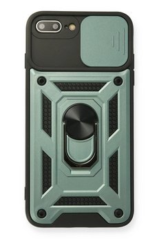 CepteToptan iPhone 7 Plus Kılıf Pars Lens Yüzüklü Silikon - Yeşil - DROPX8066-4692