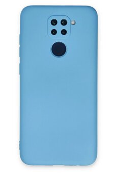 CepteToptan Xiaomi Redmi Note 9 Kılıf Nano içi Kadife Silikon - Mavi - DROPX4726-6161